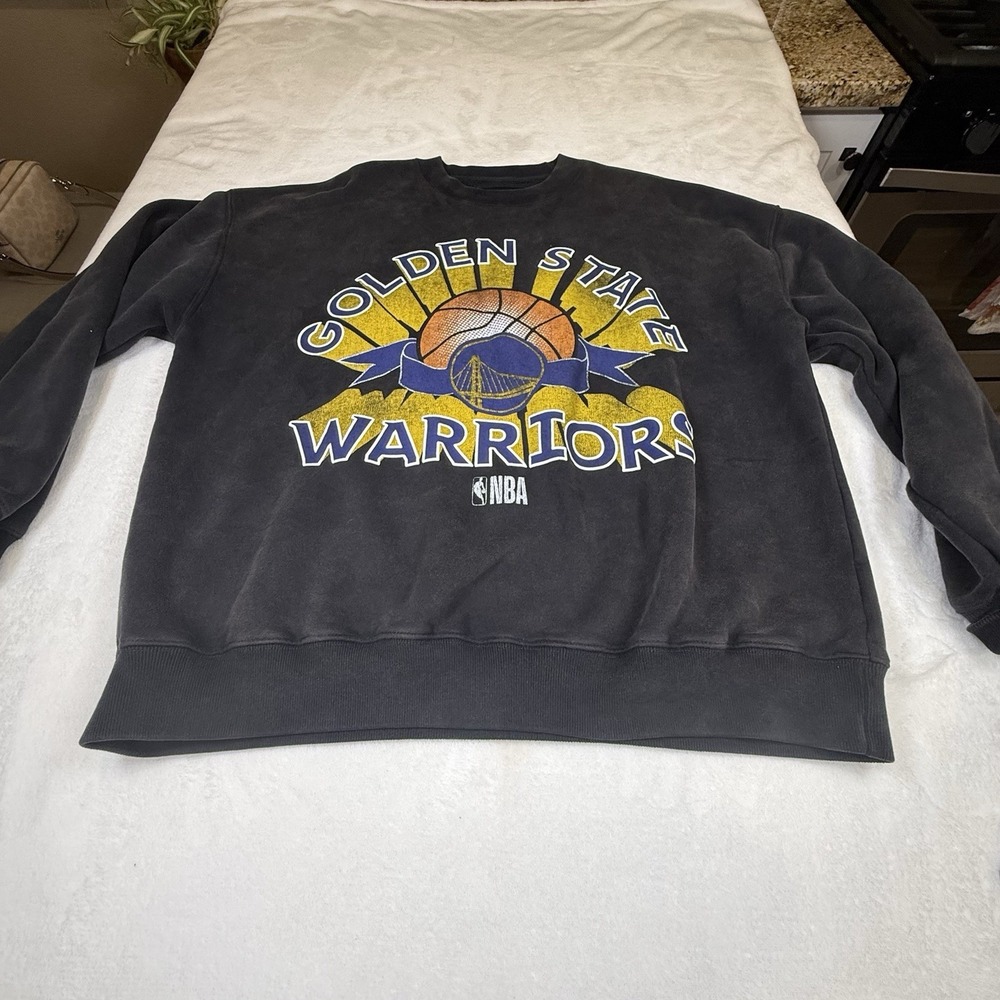 Abercrombie & Fitch NBA Golden State Warriors Sweatshirt L Oversized Black